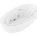 ANZZI FT-AZ202 Leni 5.9 ft. Jetted Whirlpool Tub with Reversible Drain in White