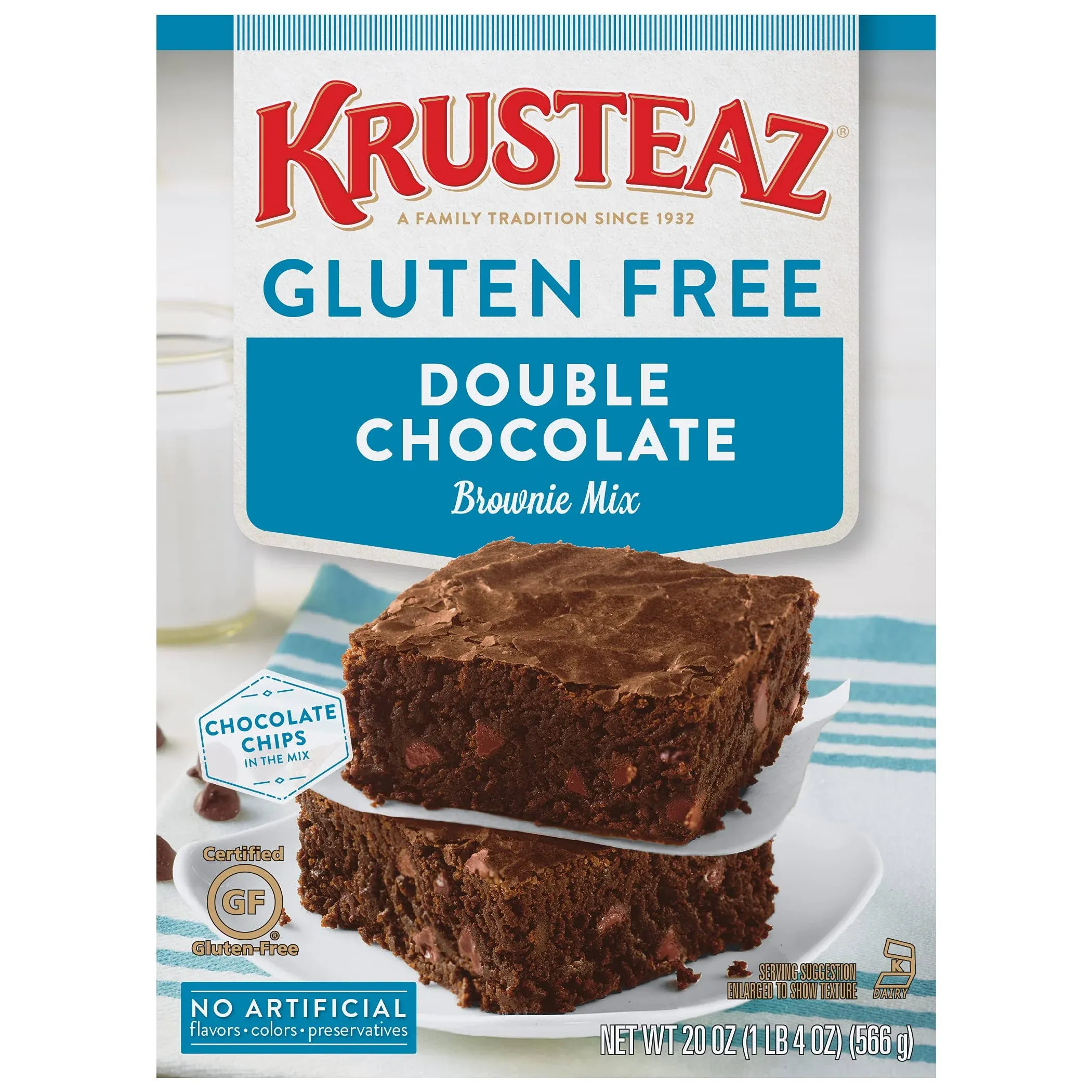 Krusteaz Brownie Mix, Gluten Free, Double Chocolate - 20 oz