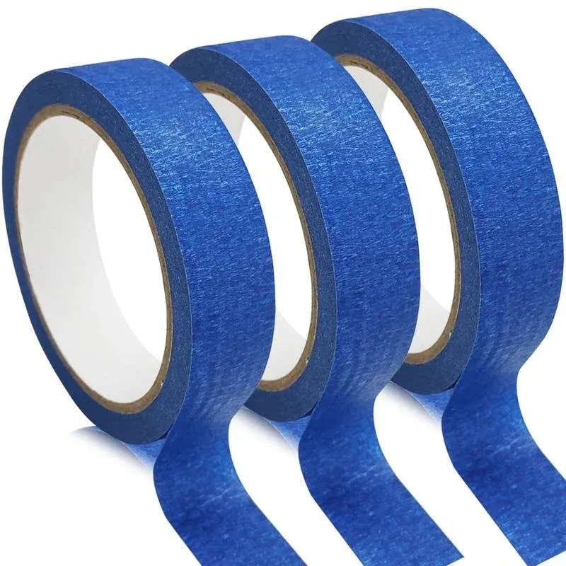 4 Rolls Premium Painters Tape, Blue Tape, Masking Master Tape, Paint Tape for Multi-Purpose, Painting, Painter's, DIY Crafts Arts (88yd =0.94IN*22yd*4) Decoration Labeling No Residue, Easy Removal