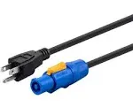 Monoprice Pro Power Cable - 10 Feet | 16 AWG NEMA 5-15P to powerCON Connector - Stage Right