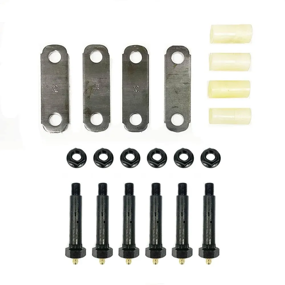 Southwest Wheel Greaseable Single Trailer Axle Shackle Kit for Double Eye Spring