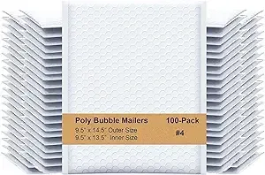 iMBAPrice 100 - #4 9.5"x14.5" Poly Bubble Mailers (Total 100 Bags)