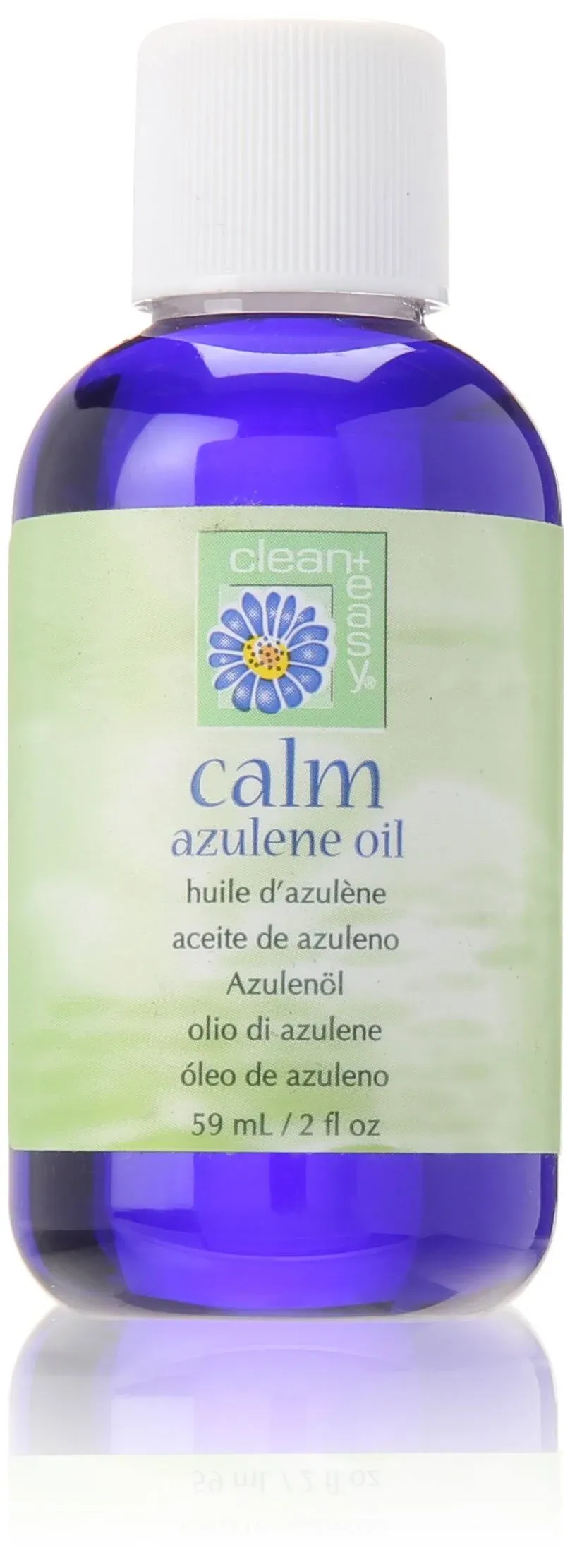 Clean + Easy Calm - Azulene Oil, Use To Soothe Sore Irritated Skin, Remove Wax Residue After Hair Removal - Post Waxing Care Solution For Sensitive Skin, 2 oz