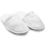 Arus Men's Turkish Terry Cotton Cloth Bath Slippers, White