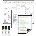 JJPRO Magnetic Monthly Calendar Whiteboard Set