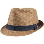 Levi's Men's Denim Band Straw Fedora Hat