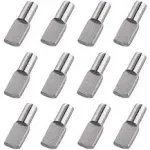 5mm Shelf Pegs Pins,60 Pieces Cabinet Furniture Spoon Shape Support Pegs for Shelves Nickel Plated