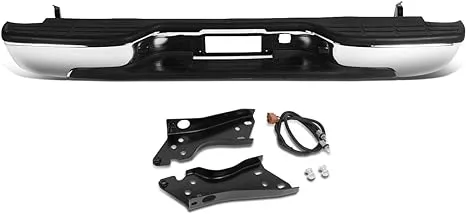 DNA Motoring ZTL-Y-0043 Carbon Steel Rear Step Bumper Assembly Compatible with 99-06 Silverado/Sierra 1500, 99-04 Silverado/Sierra 2500 w/o Parking Sensor Holes