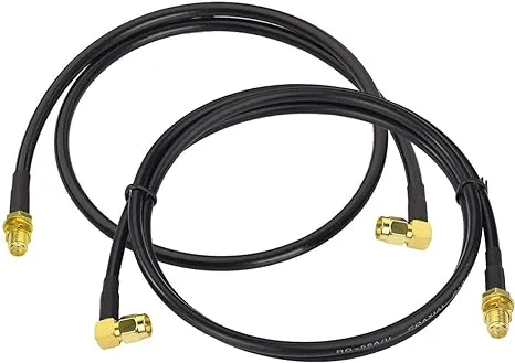 Bingfu Ham Radio Antenna Extension Relocation Cable SMA Male Right Angle to Jack