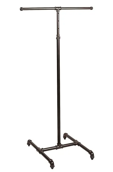 SSWBasics Boutique Pipe 2-Way Clothing Rack with Straight Arms (48"-72"H x 18½" x 24½"W)