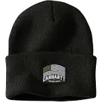 "CARHARTT Men's 106046 Knit Flag Patch Beanie"