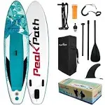 Peakpath Inflatable Stand Up Paddle Board (6’’ Thick) with Premium S