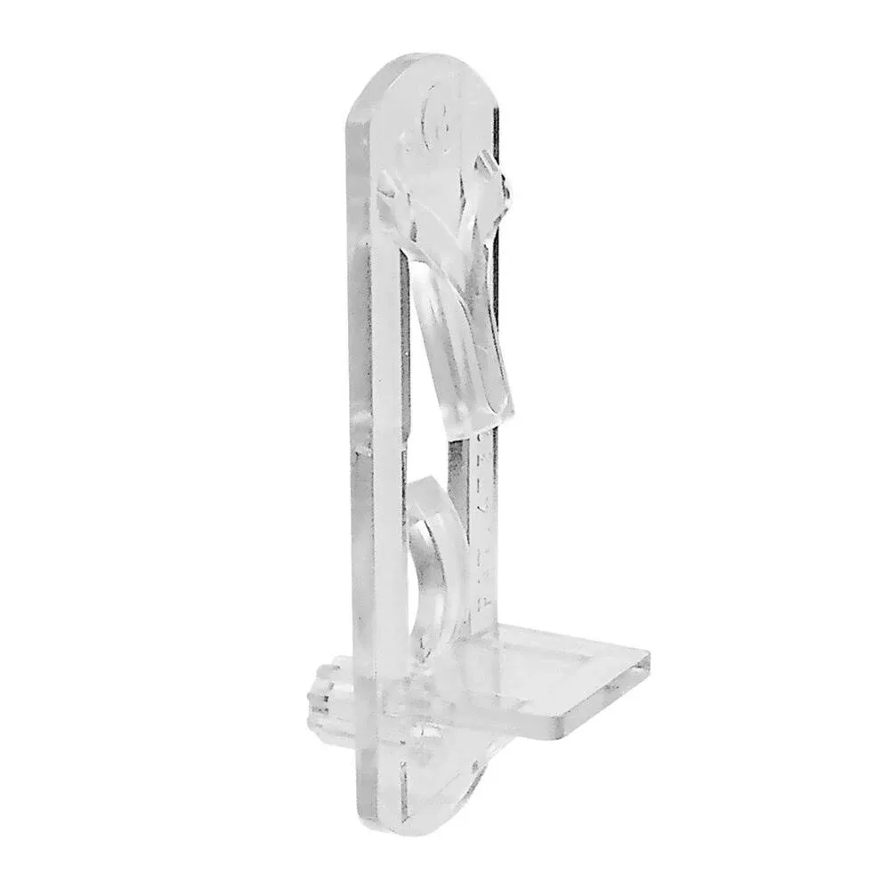 Prime-Line U 9393 Shelf Support Peg, Self-Locking, 5 mm., 5/8 In. Clear 4 Count (1 Pack)