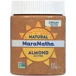 MaraNatha Creamy Almond Butter No Sugar Added, Unsalted, 12 oz Jar (Pack of 2)