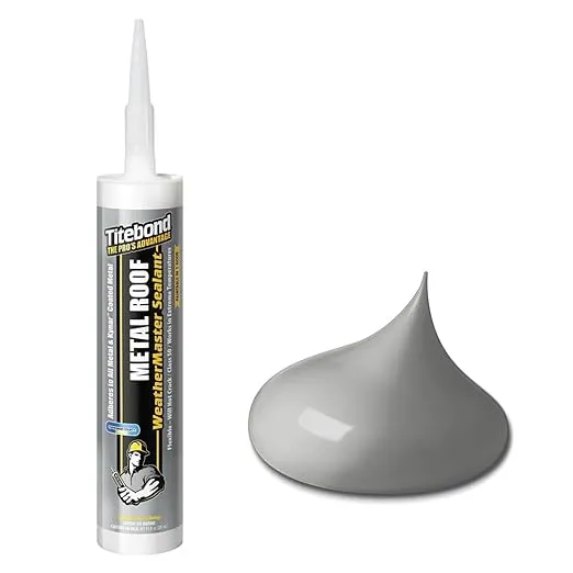 Titebond 62611A WeatherMaster Metal Roof Advanced Polymer Sealant, Silver