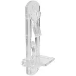 Prime-Line U 9393 Shelf Support Peg, Self-Locking, 5 mm., 5/8 In. Clear 4 Count (1 Pack)