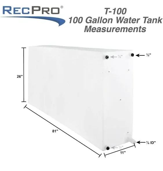 Concession / Food Truck Gray Water Tank Fresh Water Tank 100 &amp; 100 Gallon