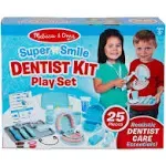 Melissa & Doug Super Smile Dentist Kit With Pretend Play Set of Teeth and Dental Accessories-25 Pieces, Pretend Dentist Play Set Kit for Kids Ages 3+