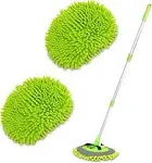 Ordenado 62" Car Wash Brush Kit Mitt Mop Sponge with Long Handle Chenille Microfiber Car Cleaning Brush Kit Supplies Car Washing Mop Kit Car Care Kit of Scratch-Free Replacement Head for Car RV Truck