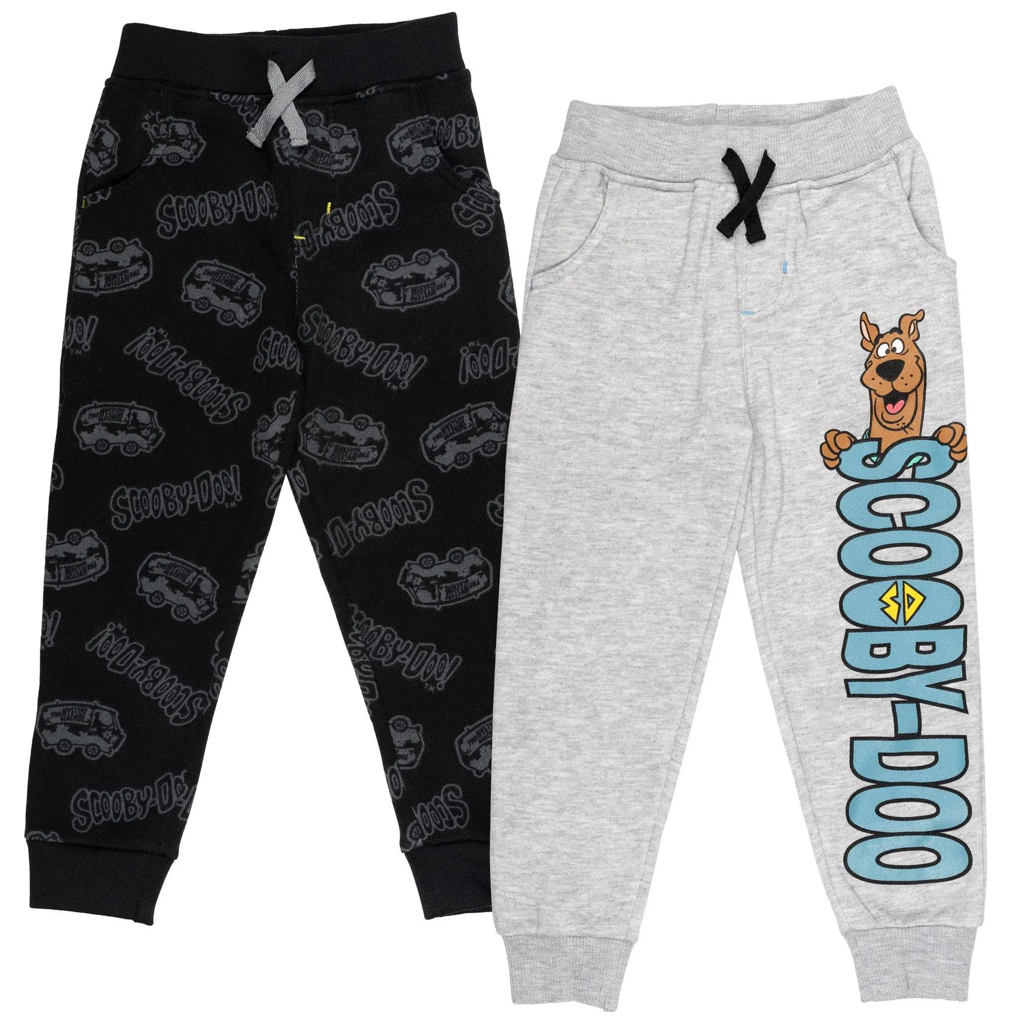 Scooby-Doo Toddler/Little/Big Boys Fleece 2 Pack Jogger Pants