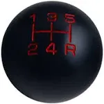 DEWHEL Sphere Shift Knob 5 Speed Velocity Short Throw Shifter 200 Gram Weighted Aluminum M12x1.25 M10x1.5 M10x1.25 M8x1.25 Black