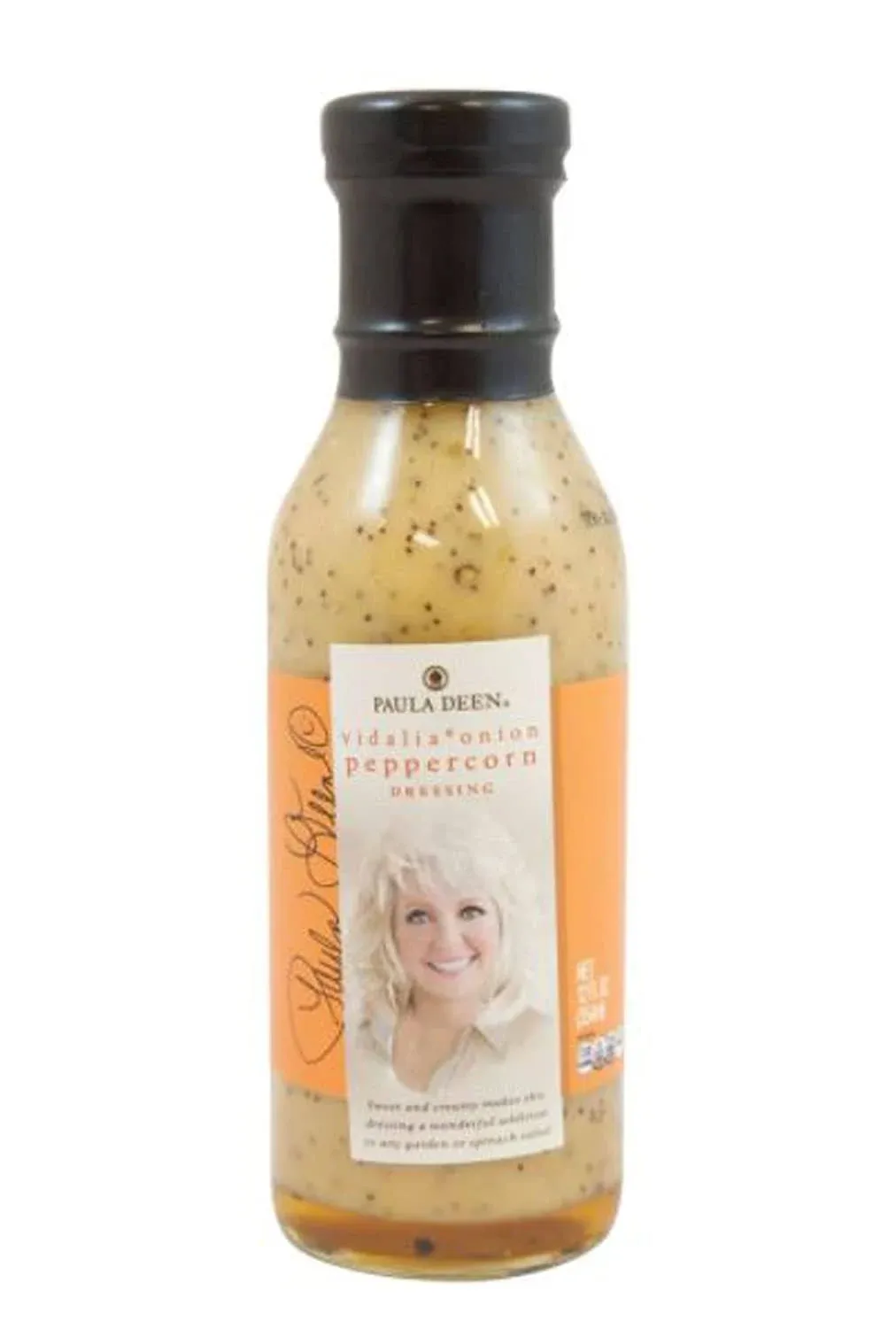 Paula Deen Vidalia Onion Peppercorn Dressing 12 Ounces! Blend Of Vidalia Onion and Peppercorn! Sweet And Creamy Dressing To Your Garden Or Spinach Salad! Choose Your Flavor! (Onion Peppercorn)