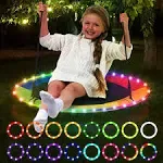 LED Outdoor Swing Lights, Remote Control LED Rim Light for 40-inch Saucer Tre...