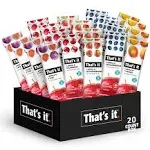 That's It Fruit Bars Snack Gift Box { 20 Pack }100% All Natural, Gluten-Free, Vegan, Low Carb Snacks - Healthy Fruit Snacks Bulk Variety Pack