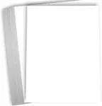 Hamilco White Cardstock Thick Paper - 8 x 10 inch Heavy Weight 80 lb Cover Card Stock - for Brochure Award and Stationery Printing - 50 Pack