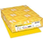 Neenah Paper 22791 Color Cardstock, 65lb, 8 1/2 x 11, Sunburst Yellow, 250 Sheets