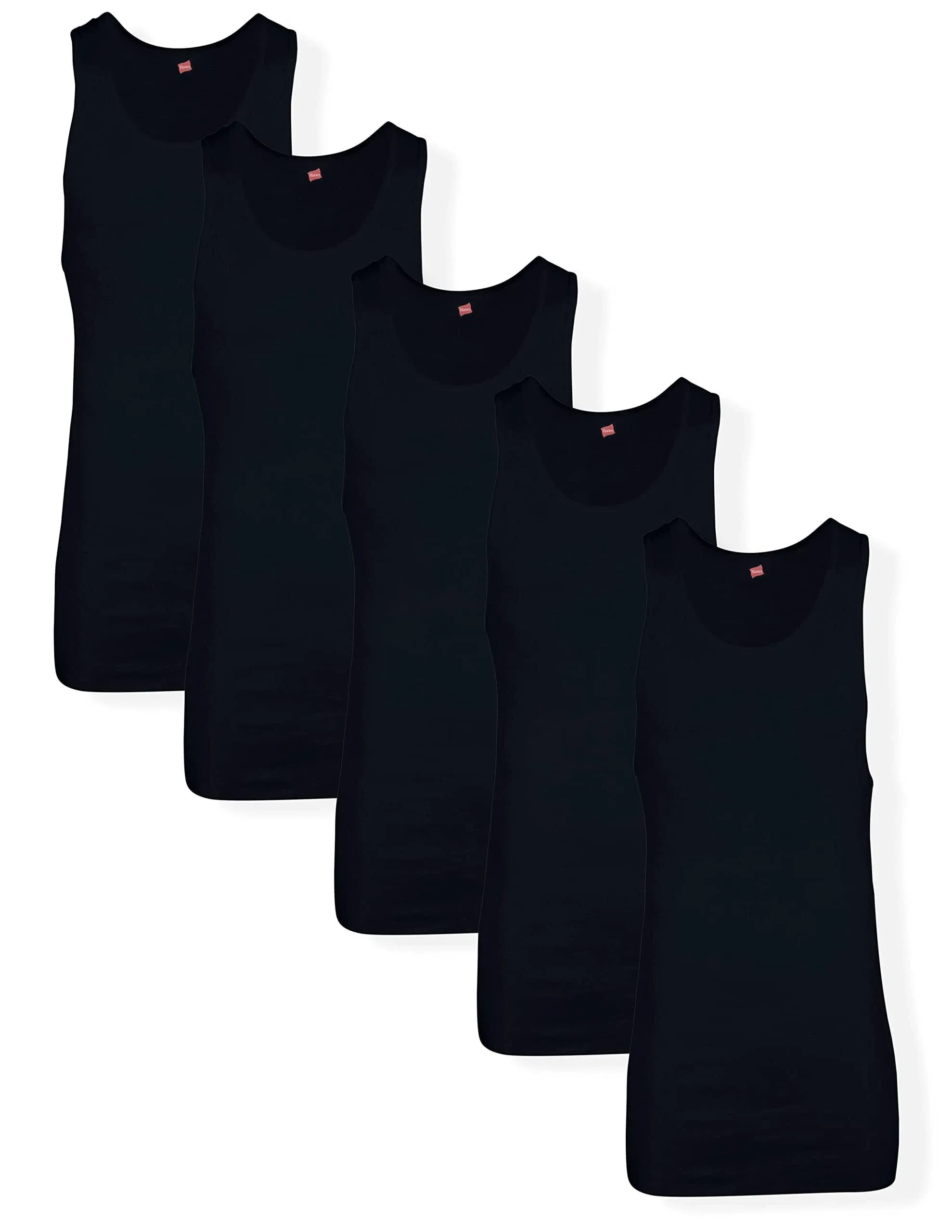 Hanes Men’s Tagless Ribbed Undershirt Tall, Various Pack Size Options