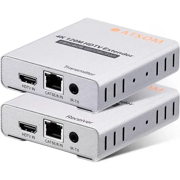 4K HDMI Extender Over Single Cat5E/6/7 Ethernet LAN Cable Up to 230ft, Supports IR, HDCP, RS232 and PoC