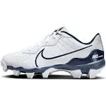 Nike Alpha Huarache 4 Keystone Boy's Rubber Baseball Cleats White | Gray Size Medium