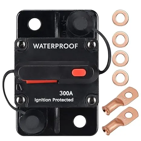 300 Amp Circuit Breakerwith Manual Resetwaterproo<wbr/>f 12v48v Dc 30310afor Car Marin