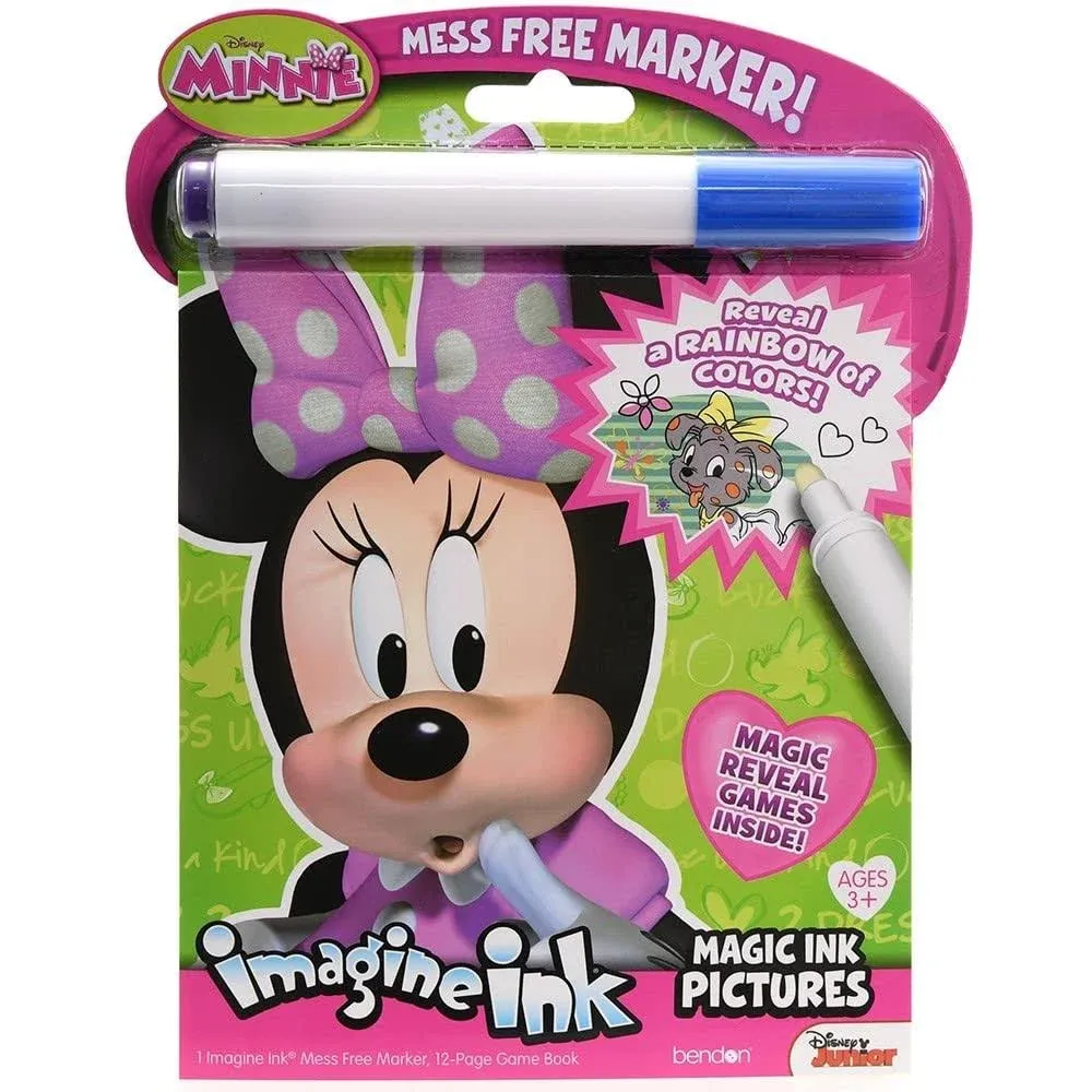 Bendon Imagine Ink Coloring Game Book, Magic Ink Pictures, Mess Free Marker (Minnie Mouse)