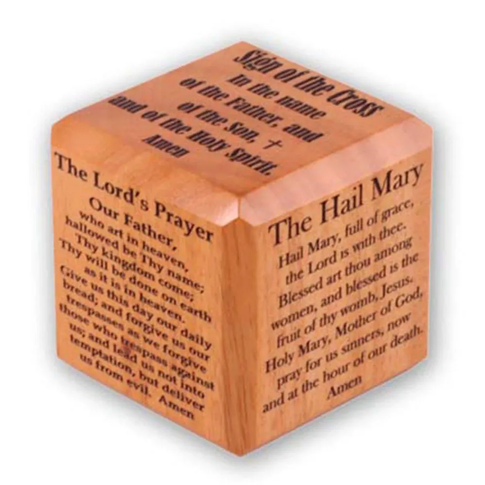 H.J. Sherman Catholic Prayers Scripture Cube