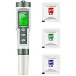 PmoYoKo Digital pH/TDS Meter with ATC pH Tester, 3 in 1 0.01 Resolution High 