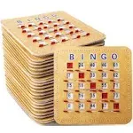 GSE Games & Sports Expert 5Ply Stitched Shutter Bingo Cards, Finger-Tip Shutter Slide Bingo Cards, Easy-Read Large Print Bingo Cardboard with Sliding Windows (200-Pack)