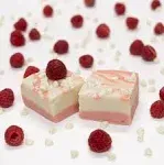 Valley Fudge, White Chocolate Raspberry Truffle, Fresh Artisan Fudge, Real Butter, Gourmet Candy, Half Pound Package