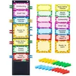 VNOM Student Behavior Clip Chart for Classroom Management Kids Reward Pocket Chart Behavior Bulletin Board Teacher Supplies for Preschool Kindergarten Daycare Homeschool