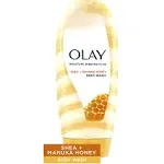 Olay Moisture Ribbons Plus Body Wash for Women, Shea + Manuka Honey Scent, 18 fl oz