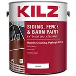 KILZ Siding, Fence, and Barn Paint, Exterior, Red, 1 Gallon