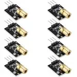 8PCS 3 Pin 650nm 5V Laser Transmitter Sensor Module Board KY-008 Dot Diode Copper Head Sensor Module Diode Laser Mini laser head for Arduino