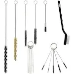 Homakover 17pcs Multi-Purpose Spray Gun Cleaning Kit Nylon Brushes Mini Brushes & Needles Metal Tube Cleaning Brush for Clean Airbrush Nozzles Spray