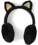 Girls Cat Ear Muffs - Black