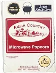 Amish Country Popcorn | Old Fashioned Microwave Popcorn | 10 Bags Sweet Kettle W