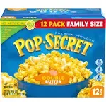 Pop Secret Popcorn, Premium, Double Butter - 6 pack, 3.2 oz bags