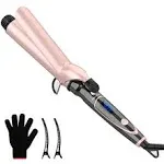 MiroPure Curling Iron, 1 1/2 Inch Hair Curling Iron with Ceramic Coating, Professional Curling Wand, Fast Heating up to 450°F, Wide Voltage for Worldwide, Temperature Lock & 60 Mins Auto Off