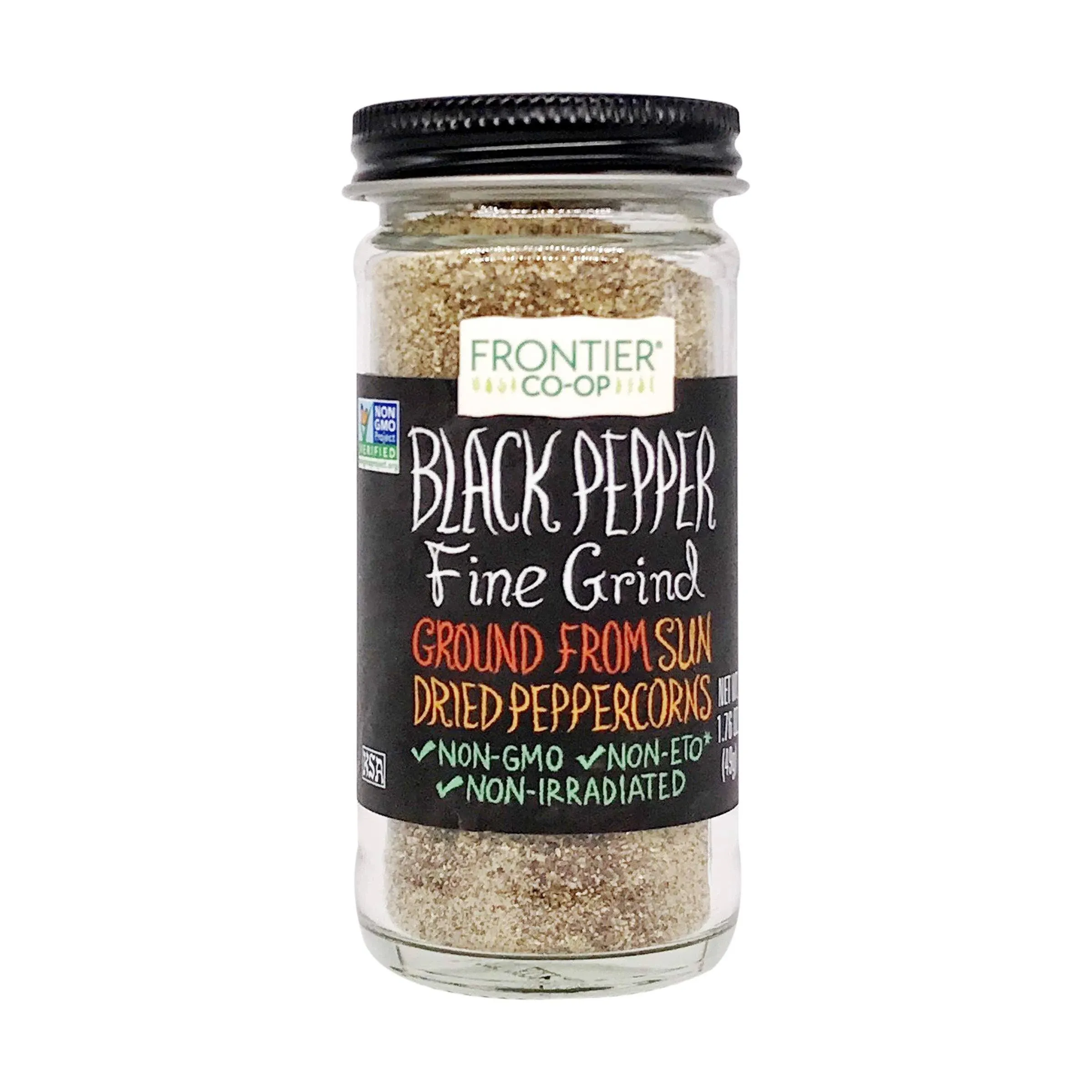 Frontier Herb Pepper - Black - Fine Grind - 1.76 Oz