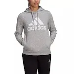 Women's Adidas Essentials Logo Fleece Hoodie - Grey - Small